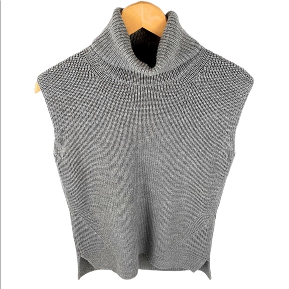 EVERLANE 🐑 The Chunky Wool Knit Sleeveless Turtleneck Pullover - Picture 7 of 11